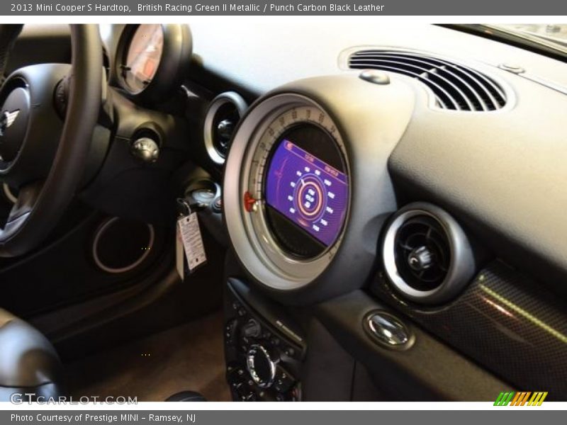 British Racing Green II Metallic / Punch Carbon Black Leather 2013 Mini Cooper S Hardtop