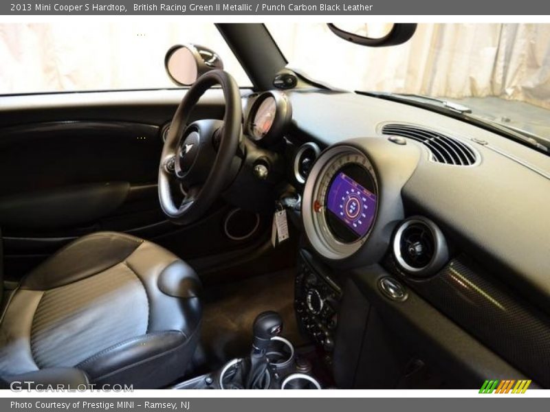 British Racing Green II Metallic / Punch Carbon Black Leather 2013 Mini Cooper S Hardtop