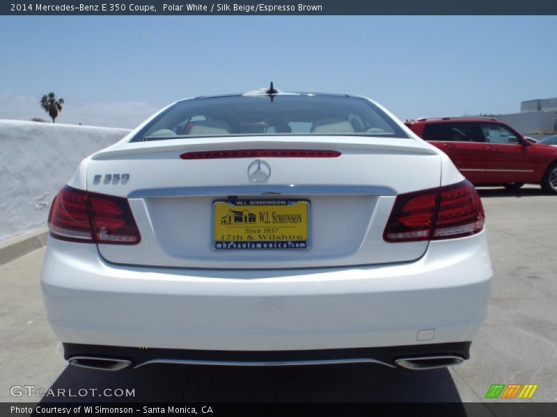 Polar White / Silk Beige/Espresso Brown 2014 Mercedes-Benz E 350 Coupe