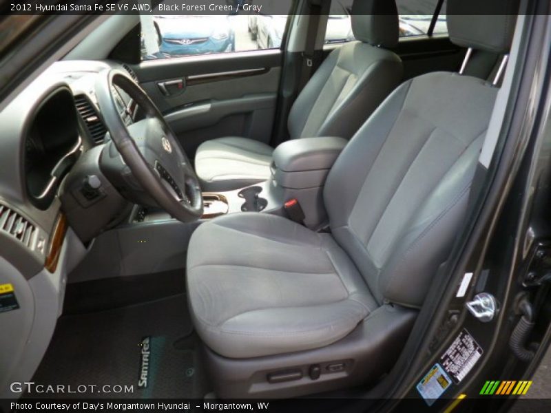 Black Forest Green / Gray 2012 Hyundai Santa Fe SE V6 AWD