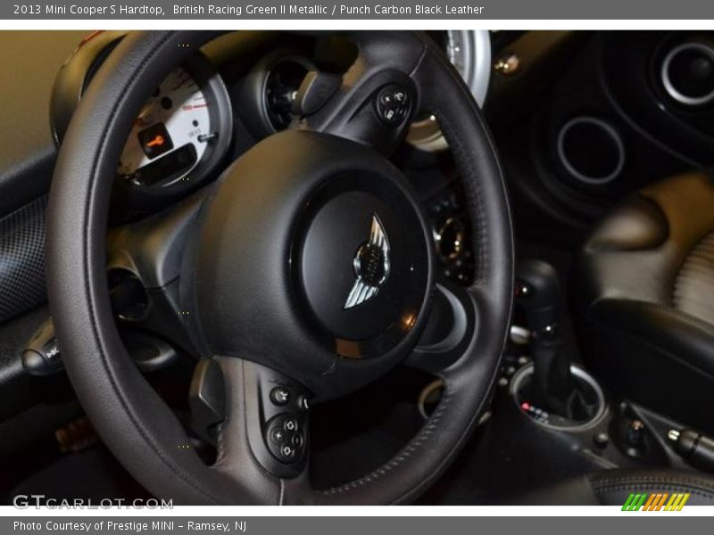British Racing Green II Metallic / Punch Carbon Black Leather 2013 Mini Cooper S Hardtop