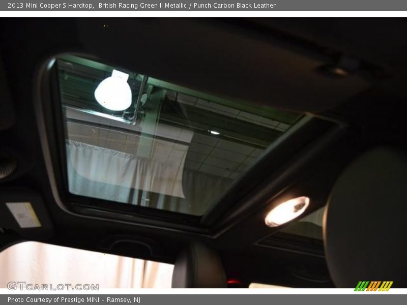 British Racing Green II Metallic / Punch Carbon Black Leather 2013 Mini Cooper S Hardtop