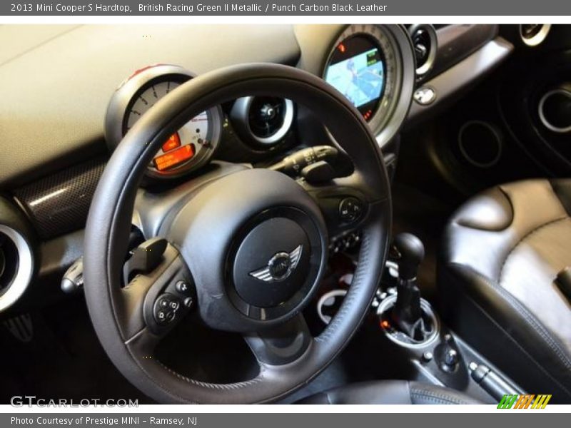 British Racing Green II Metallic / Punch Carbon Black Leather 2013 Mini Cooper S Hardtop