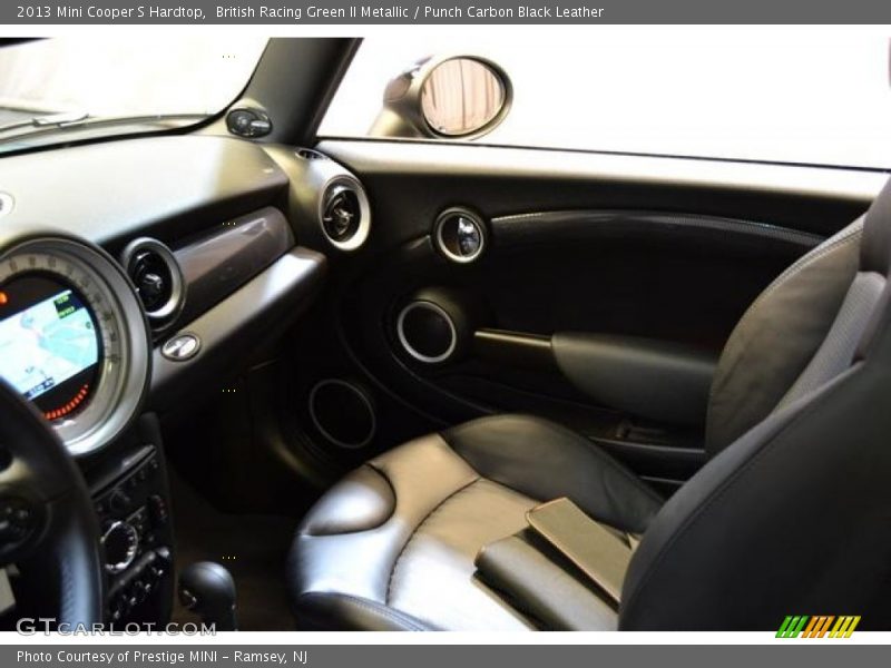 British Racing Green II Metallic / Punch Carbon Black Leather 2013 Mini Cooper S Hardtop