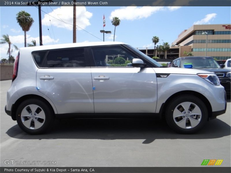 Bright Silver / Black Diamond Woven Cloth 2014 Kia Soul 1.6