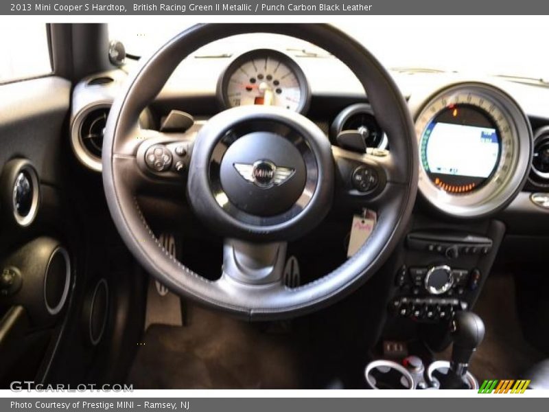 British Racing Green II Metallic / Punch Carbon Black Leather 2013 Mini Cooper S Hardtop