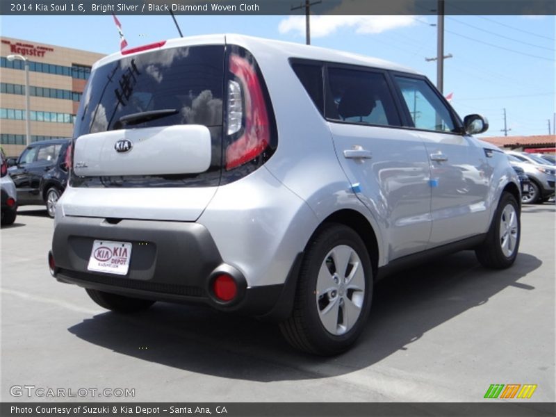 Bright Silver / Black Diamond Woven Cloth 2014 Kia Soul 1.6