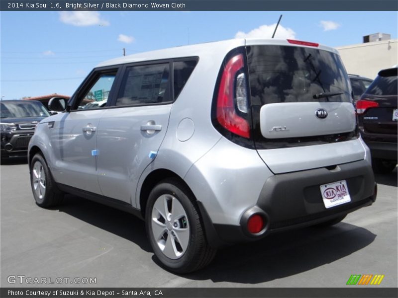 Bright Silver / Black Diamond Woven Cloth 2014 Kia Soul 1.6