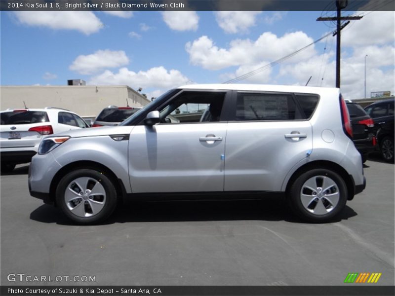 Bright Silver / Black Diamond Woven Cloth 2014 Kia Soul 1.6