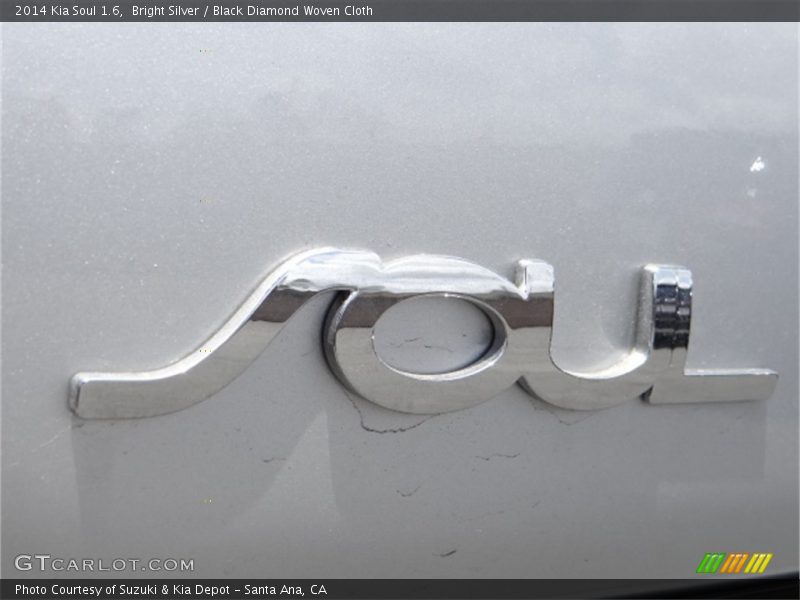 Bright Silver / Black Diamond Woven Cloth 2014 Kia Soul 1.6