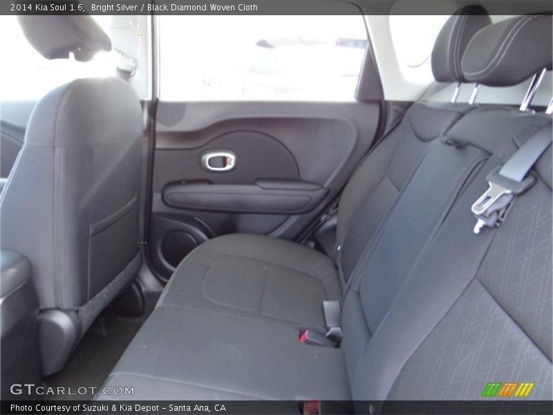 Bright Silver / Black Diamond Woven Cloth 2014 Kia Soul 1.6