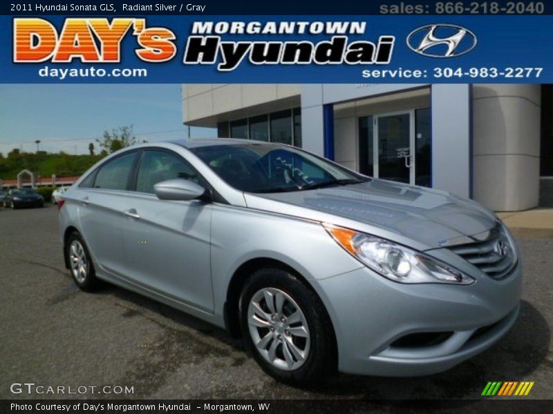 Radiant Silver / Gray 2011 Hyundai Sonata GLS