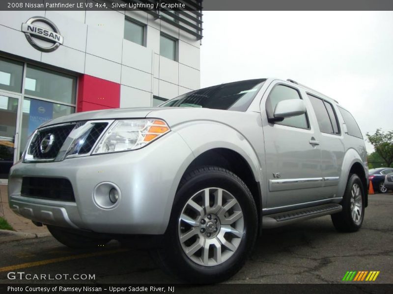 Silver Lightning / Graphite 2008 Nissan Pathfinder LE V8 4x4