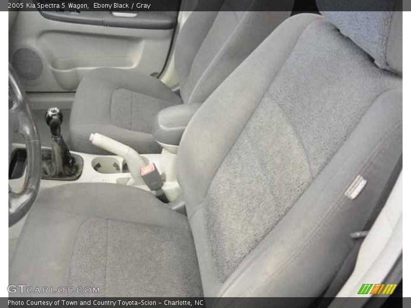 Ebony Black / Gray 2005 Kia Spectra 5 Wagon