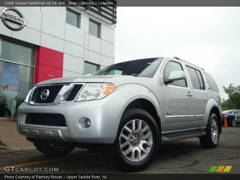 Silver Lightning / Graphite 2008 Nissan Pathfinder LE V8 4x4