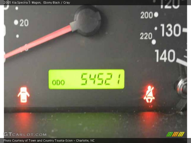 Ebony Black / Gray 2005 Kia Spectra 5 Wagon
