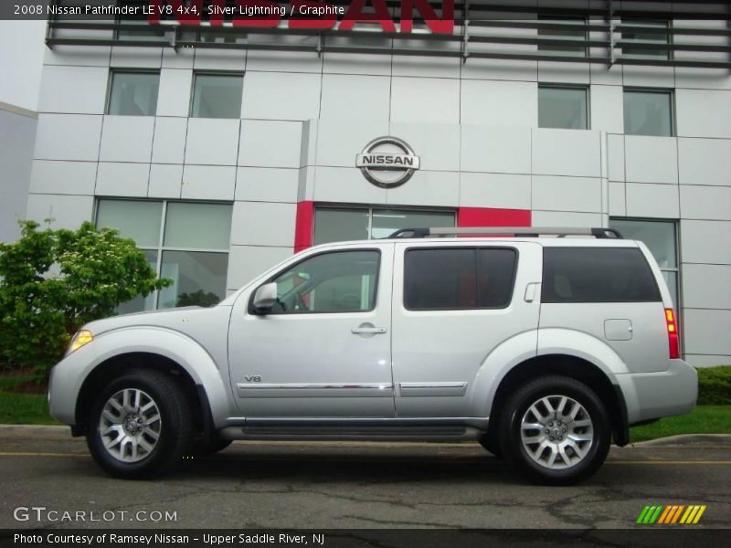 Silver Lightning / Graphite 2008 Nissan Pathfinder LE V8 4x4