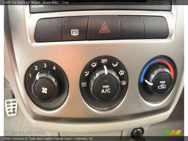 Ebony Black / Gray 2005 Kia Spectra 5 Wagon