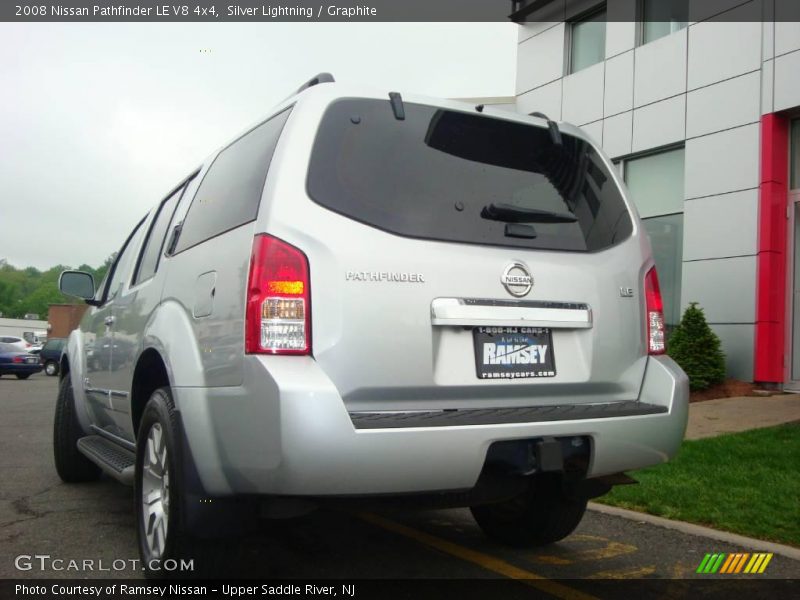 Silver Lightning / Graphite 2008 Nissan Pathfinder LE V8 4x4