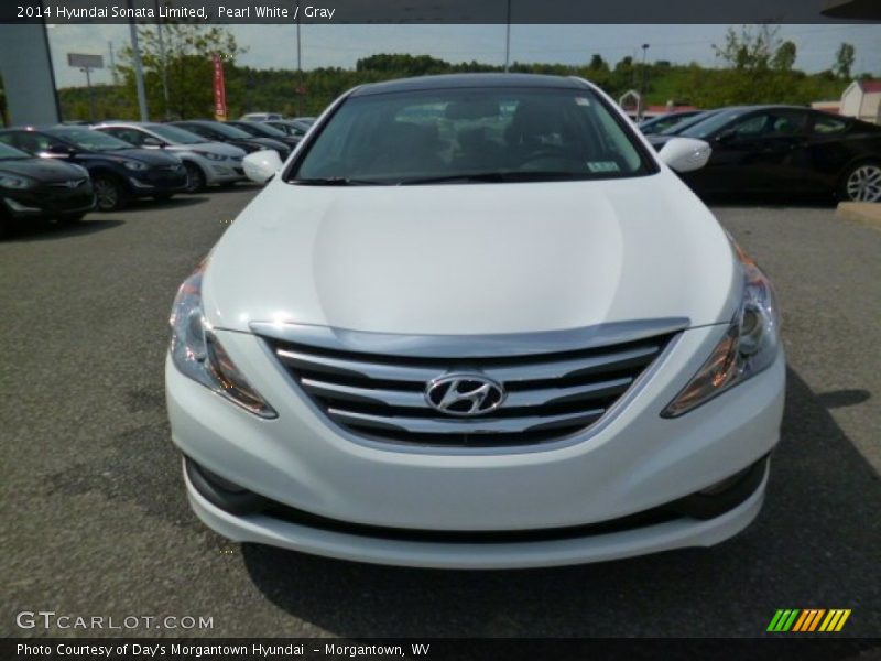 Pearl White / Gray 2014 Hyundai Sonata Limited