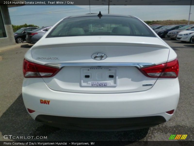 Pearl White / Gray 2014 Hyundai Sonata Limited