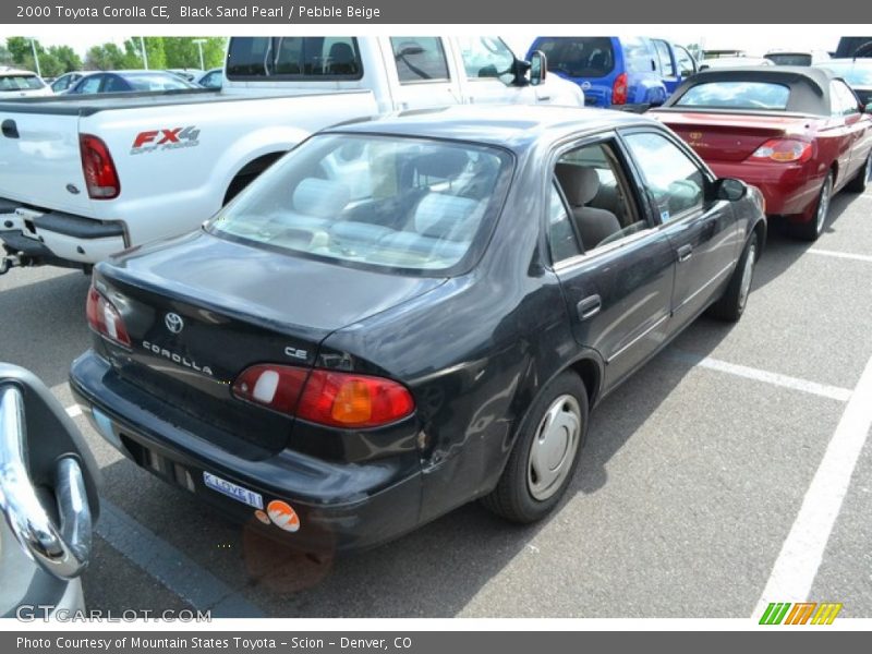 Black Sand Pearl / Pebble Beige 2000 Toyota Corolla CE