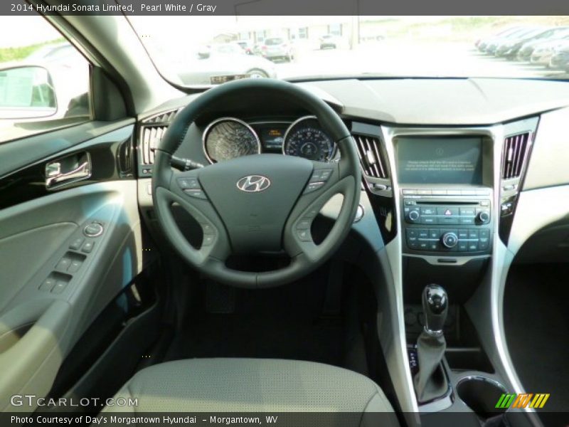 Pearl White / Gray 2014 Hyundai Sonata Limited