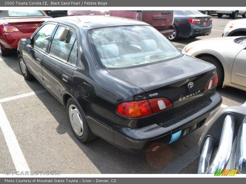 Black Sand Pearl / Pebble Beige 2000 Toyota Corolla CE