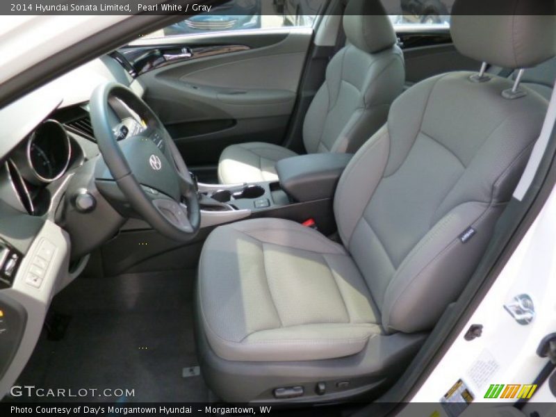 Pearl White / Gray 2014 Hyundai Sonata Limited
