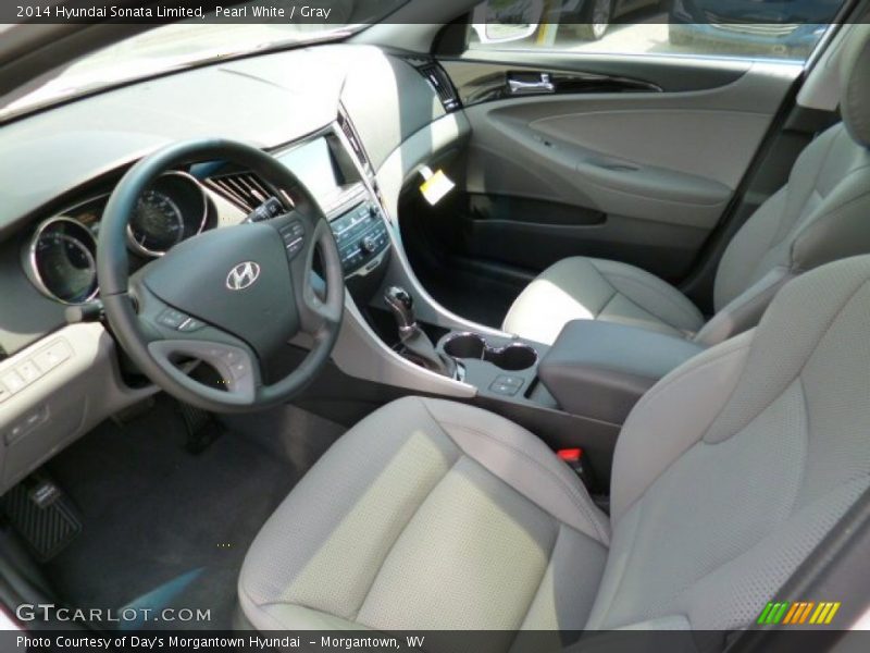 Pearl White / Gray 2014 Hyundai Sonata Limited