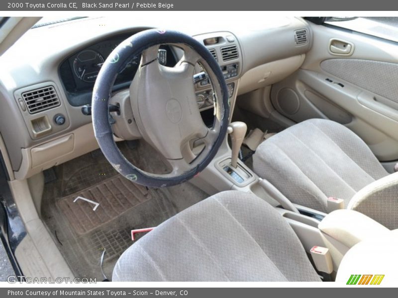 Black Sand Pearl / Pebble Beige 2000 Toyota Corolla CE