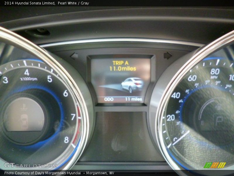 Pearl White / Gray 2014 Hyundai Sonata Limited