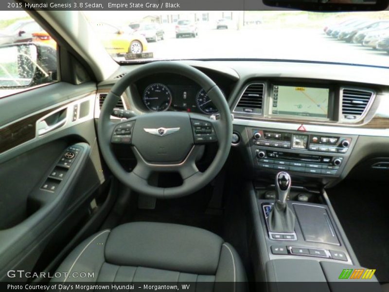 Empire State Gray / Black 2015 Hyundai Genesis 3.8 Sedan