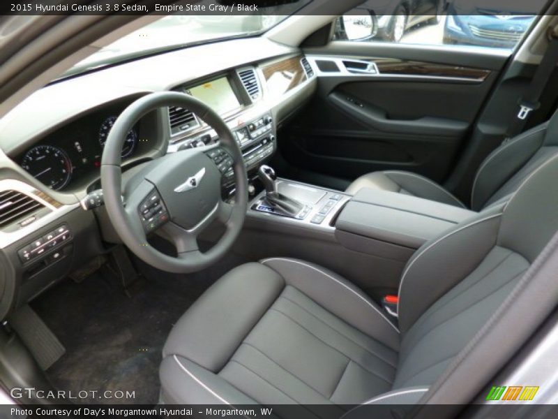 Empire State Gray / Black 2015 Hyundai Genesis 3.8 Sedan
