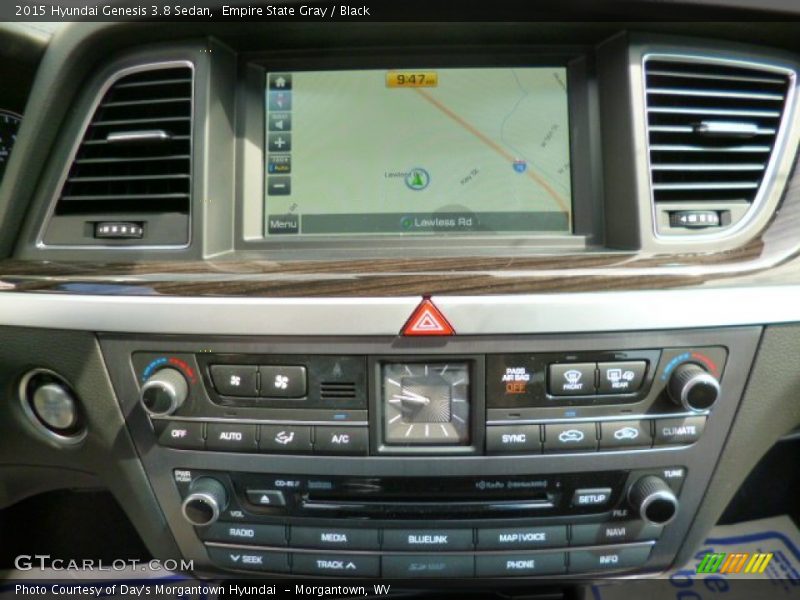 Empire State Gray / Black 2015 Hyundai Genesis 3.8 Sedan