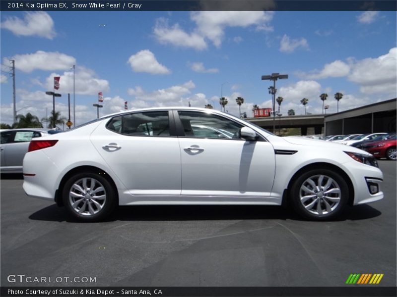 Snow White Pearl / Gray 2014 Kia Optima EX