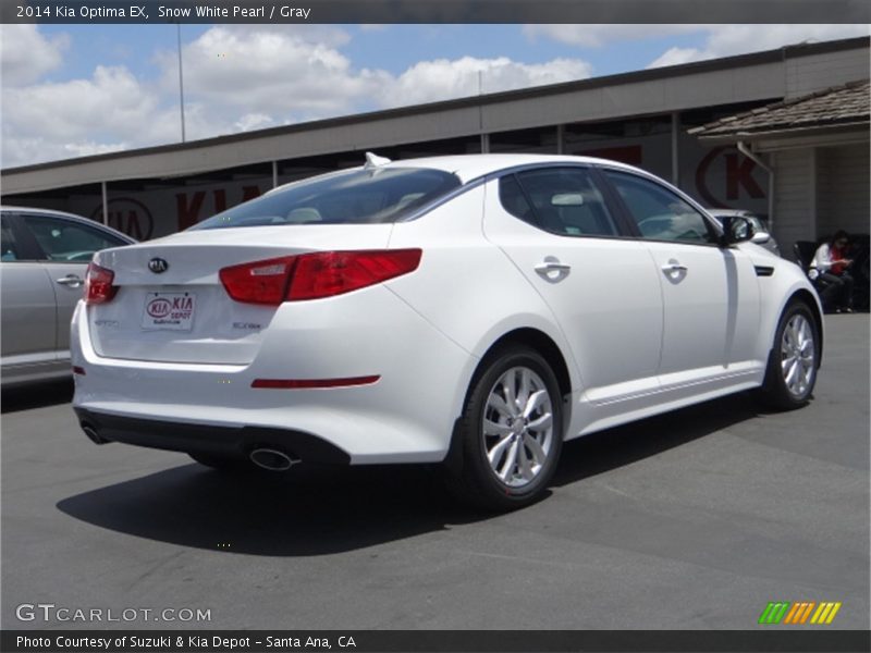 Snow White Pearl / Gray 2014 Kia Optima EX