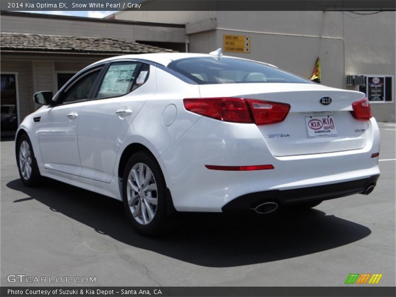 Snow White Pearl / Gray 2014 Kia Optima EX