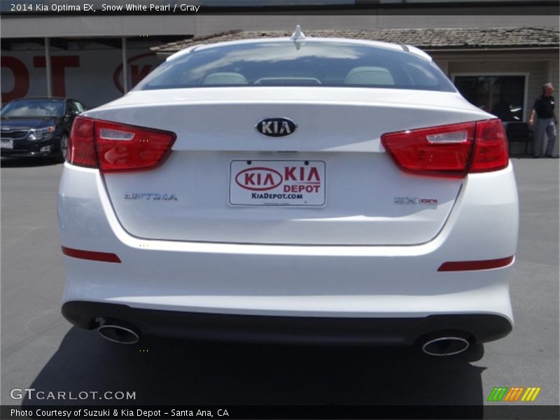 Snow White Pearl / Gray 2014 Kia Optima EX