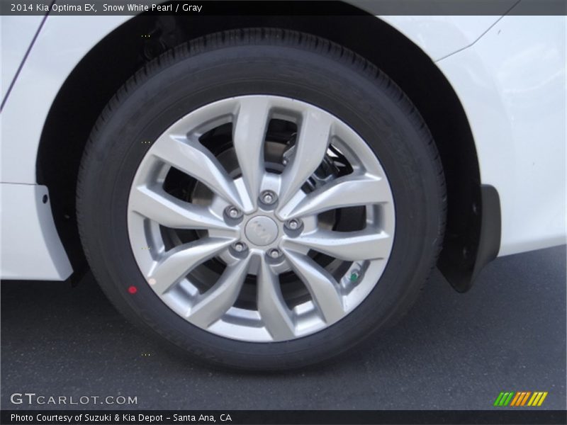 Snow White Pearl / Gray 2014 Kia Optima EX