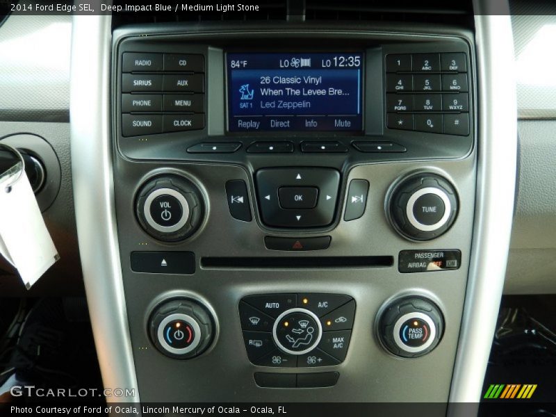 Deep Impact Blue / Medium Light Stone 2014 Ford Edge SEL