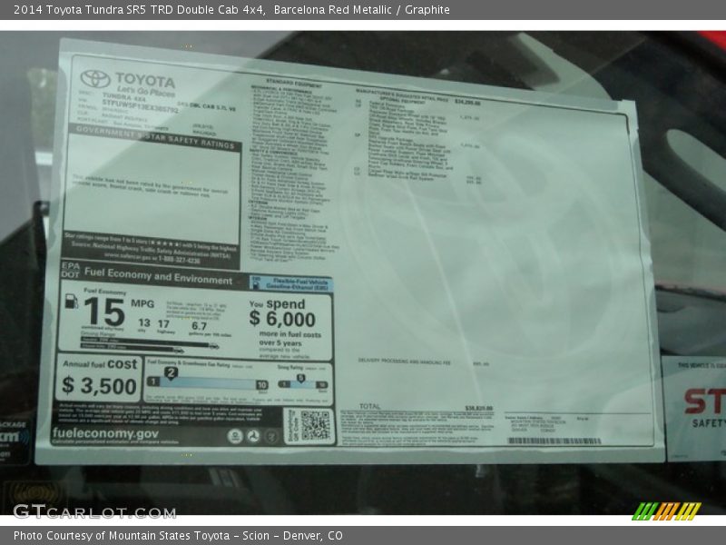 Barcelona Red Metallic / Graphite 2014 Toyota Tundra SR5 TRD Double Cab 4x4