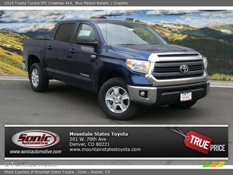 Blue Ribbon Metallic / Graphite 2014 Toyota Tundra SR5 Crewmax 4x4