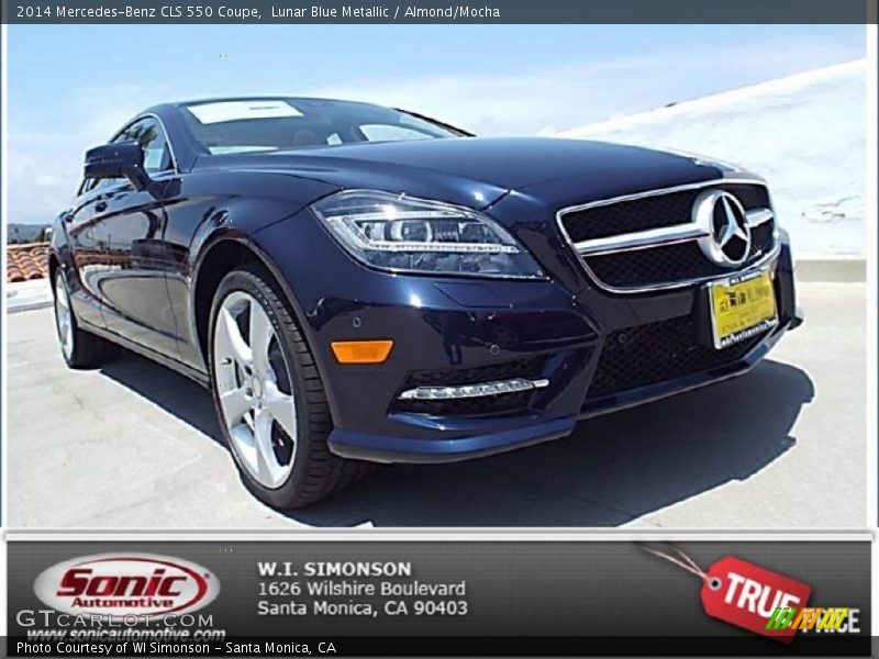 Lunar Blue Metallic / Almond/Mocha 2014 Mercedes-Benz CLS 550 Coupe