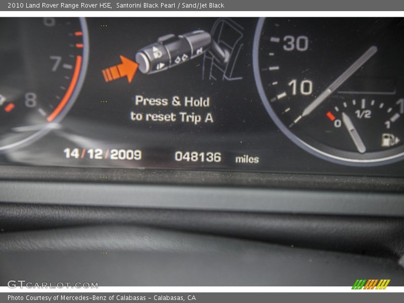 Santorini Black Pearl / Sand/Jet Black 2010 Land Rover Range Rover HSE