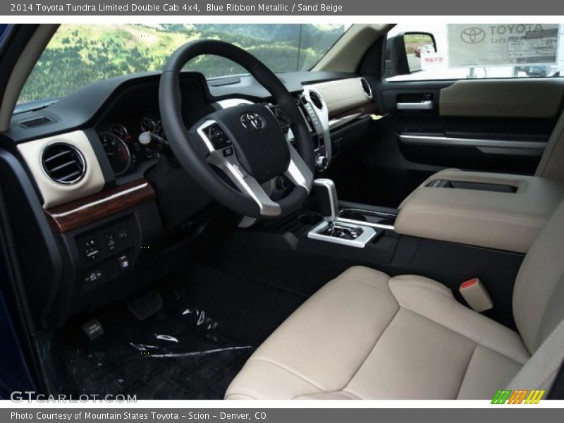 Blue Ribbon Metallic / Sand Beige 2014 Toyota Tundra Limited Double Cab 4x4