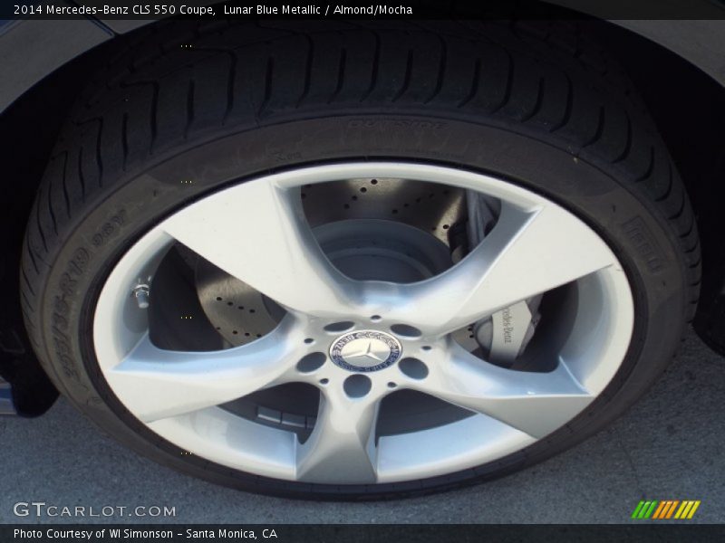 Lunar Blue Metallic / Almond/Mocha 2014 Mercedes-Benz CLS 550 Coupe