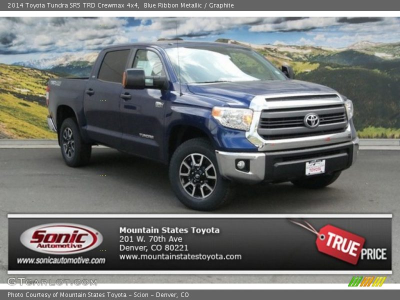 Blue Ribbon Metallic / Graphite 2014 Toyota Tundra SR5 TRD Crewmax 4x4