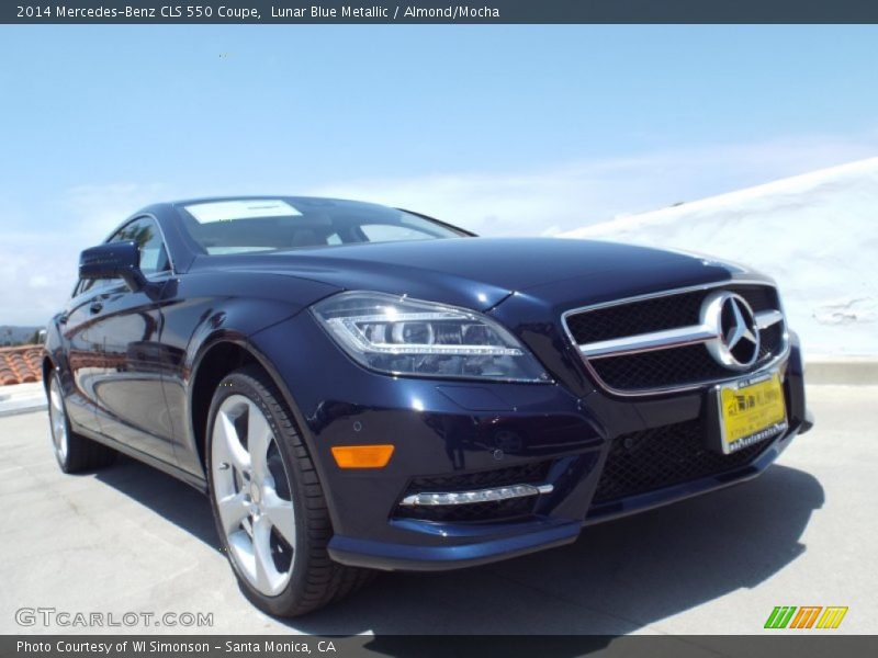 Lunar Blue Metallic / Almond/Mocha 2014 Mercedes-Benz CLS 550 Coupe