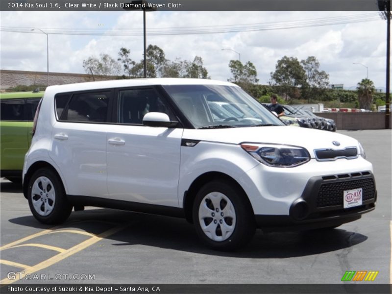 Clear White / Black Diamond Woven Cloth 2014 Kia Soul 1.6